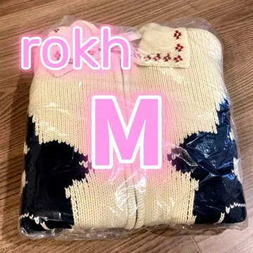 새상품 지유 로크 풀 집업 니트 자켓 by rokh 내추럴 M