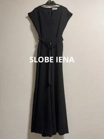 SLOBE IENA 와이드 팬츠 올인원 블랙