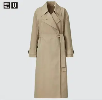[ 완판템 ] 유니클로U 트렌치코트 L 베이지 후쿠다 마코토 레인보우