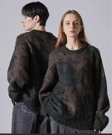 완판템 [ CLEL ] 모헤어 블렌드 샤기 디자인 니트 [ 사이즈 S ]