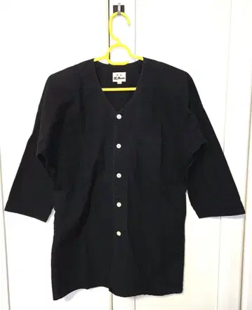 에도이치 여성용 코이구치 셔츠 [블랙] 무지염: 여성용