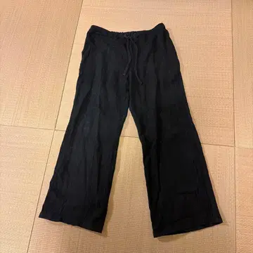 우사토 남성용 와이드 팬츠 블랙