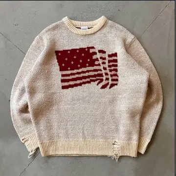 wish for ever 니트 미국 국기