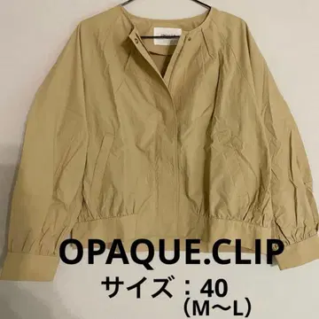 [ OPAQUE.CLIP ] [ M~L ] 노카라 블루종 베이지 나일론