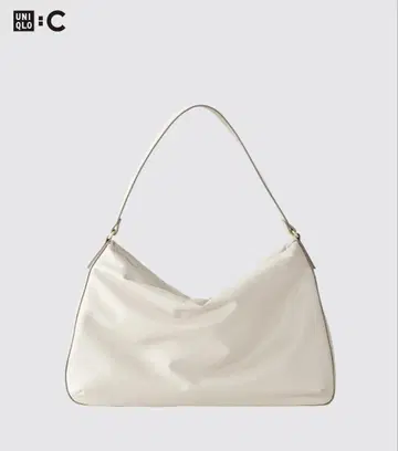 유니클로 C 레더 터치 퍼피 백 화이트 미사용 새상품