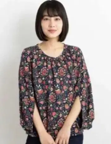 피플트리 V & A 야스민 플라워 프린트 블라우스