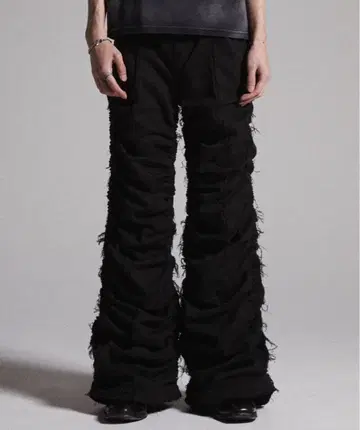 [GRANCY] 셔링 데미지 디자인 코튼 팬츠 사이즈 M