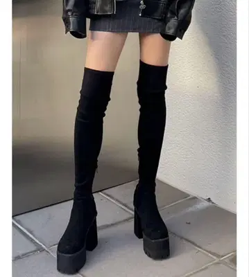 EMODA 스퀘어 핏 롱 부츠