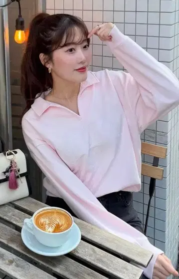 herlipto Embroidery Polo Sweatshirt