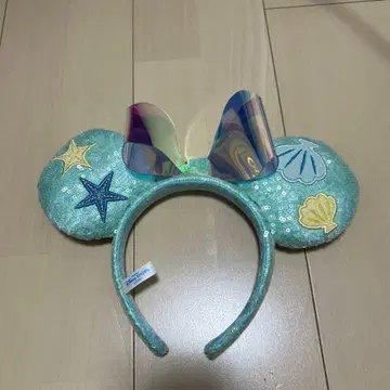 디즈니 머리띠 스카이블루 스팽글
