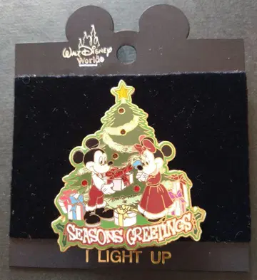 레어!레트로 WDW 미키 & 미니 크리스마스 핀