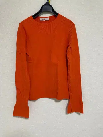 LOUNIE 소매 펄 리브 니트