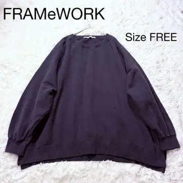 FRAMeWORK 다크 그레이 래글런 판초 맨투맨 오버 사이즈