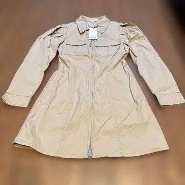 moussy 마우지 셔츠 원피스 베이지