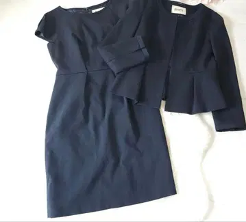 새상품급 ROPE 노카라 자켓 원피스 세트 포멀 네이비