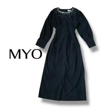 MYO 코듀로이 조 펄 롱 원피스 리본