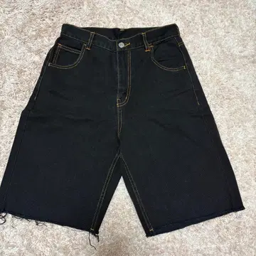 x-girl 하프 데님 팬츠