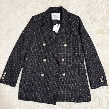 새상품 마이 스트라다 트위드 자켓 38사이즈 블랙
