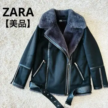 [ 새상품급 ] ZARA 자켓 M~L 인조 모피 더블 페이스 무스탕
