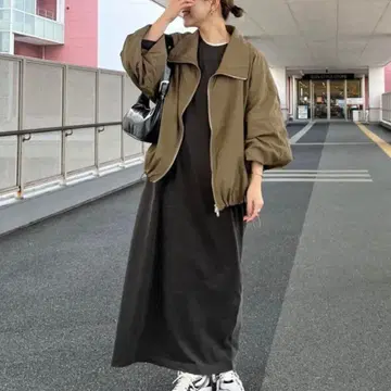 차오패닉 티피 2WAY 시어 나일론 스탠드넥 자켓