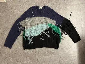 20aw JieDa 프린지 블록 니트