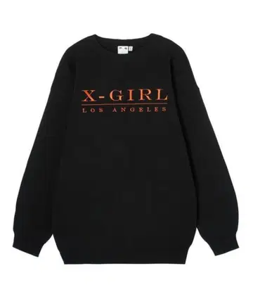 X-GIRL 긴팔 스웨터 블랙