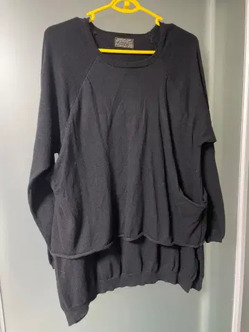 REAC 블랙 니트 상의