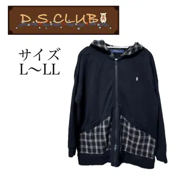 드럭 스토어즈 DSCLUB 체크 후드티