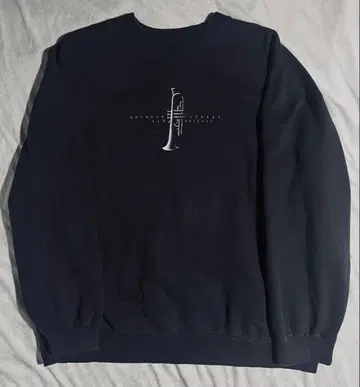 00년대 BOURBON STREET 트럼펫 프린트 맨투맨