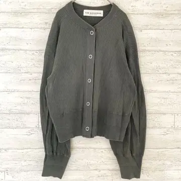 더 신즈 케이프린 가디건 [ F ] 열빙어 소매 밀리터리 버튼