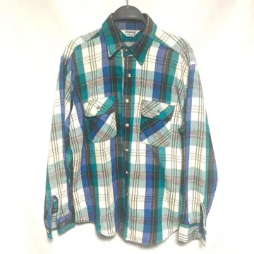 90s five brother USA 플란넬 셔츠 좋은 배색 L