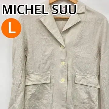 MICHEL SUU 상의 자켓 긴팔 화이트 L [ CT1696 ]