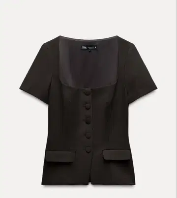 미사용 새상품 ZARA 스퀘어넥 상의