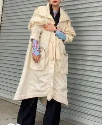 MAISON SPECIAL 빅 칼라 모즈 코트 오버사이즈