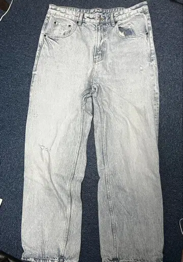 ZARA 데미지 배기 데님