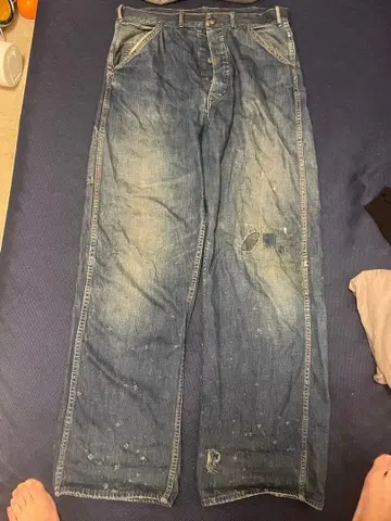 40s 페인터 팬츠 도넛 버튼 데님 수선