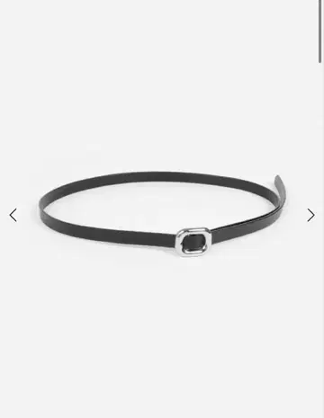 nouer 스퀘어 버클 핑 없는 벨트 실버