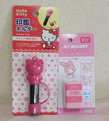 산리오 헬로키티 마이멜로디 인감 홀더 스탬프