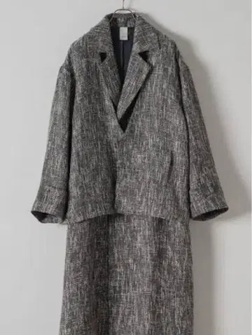 [CASPER JOHN] 레이어드 트위드 코트