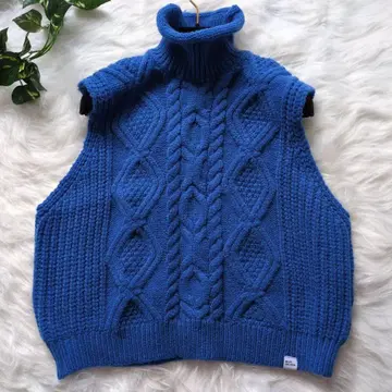 BLUE x PALANG 블루파랑 케이블 니트 베스트 숏 기장