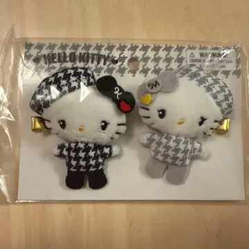 헬로키티 헤어 클립 세트 ( 흑백 걸리시 쌍둥이 코디 )