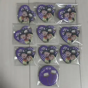 닌타마 란타로 난자타운 쿠쿠치 헤이스케 하트 캔뱃지