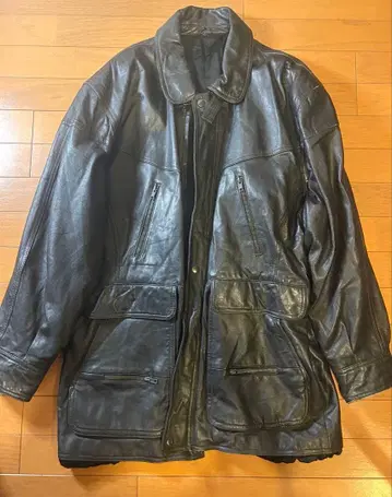 가죽 코트 블랙 vintage
