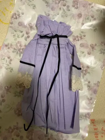 작가님 연보라 프릴 드레스 브라이스 아웃핏