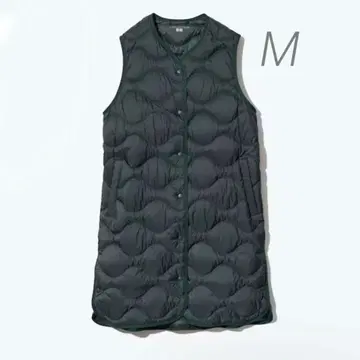 UNIQLO 유니클로 울트라 라이트 다운 롱 베스트 다크 그린 M