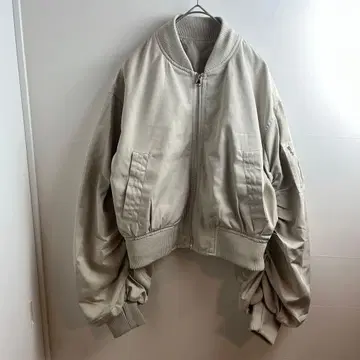 Lumier 뤼미에 개더 슬리브 숏 블루종 후드티 M