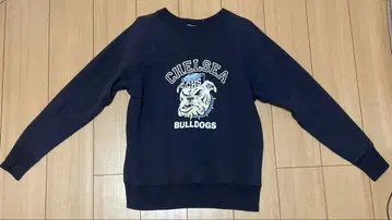 웨어하우스 컬러 플로키 BULLDOGS 래글런 슬리브 맨투맨