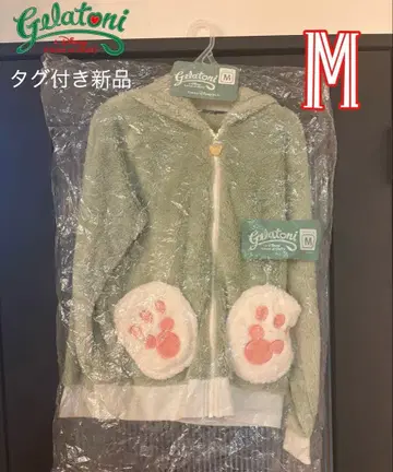새상품! 도쿄디즈니씨 젤라토니 고양이 귀 꼬리 달린 복슬복슬 후드티 M