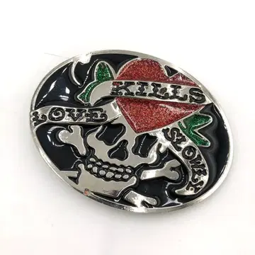 에드하디 LOVE KILLS MORE 벨트 버클 빈티지
