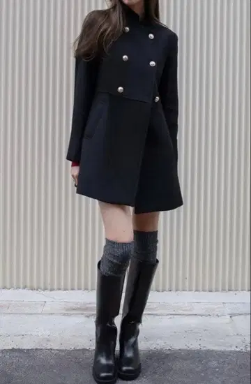 ZARA 블랙 나폴레옹 코트 S